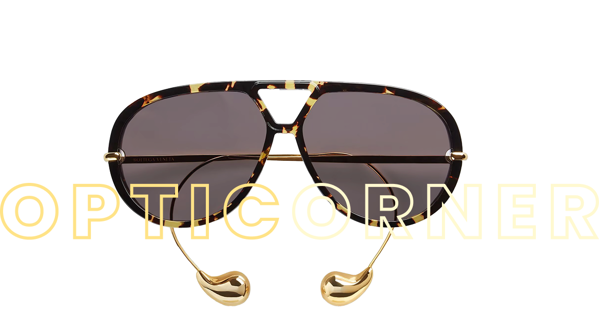 Lunettes de soleil Bottega Veneta écaille avec logo OptiCorner